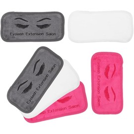 Almohadilla Frente para Extensiones de Pestañas, 6 Piezas de Tela Protección Frontal, No Deja Pelos, Lavable a Mano, Fácil de Limpiar, Uso en Proceso de Belleza, Colorido