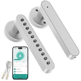 Smart Door Knob with Keypad Keyless Entry Door Lock Keypad Door Lock with Handle Code Door Locks for Bedrooms，Home, Office, Hotel, 3 in 1 Keys/Code/Tuya App