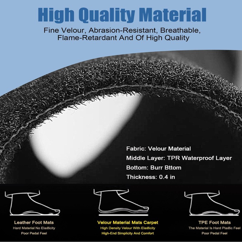 GXARTS Car Floor Mats Carpet Full Set Fit for Ford