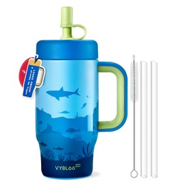Termo Acero Inoxidable para Niños 18OZ Frío/Caliente Submarino | Termos Niña con 2 Pajitas para Escuela, Deportes o Excursiones, Libre de BPA