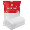 CHRISTMAS HOVUK Snow Blanket,White Fluffy Snow Blanket Fake Snow Roll