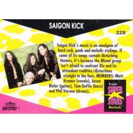 1991 PRO-SET MUSIC SUPER STARS MusiCards Collectible Card #228  SAIGON KICK