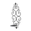 2 Pcs Candle Holder Exquisite Classical Style Black Iron Wall