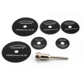 7pcs HSS Steel Circular Saw Blades Cutting Discs Cut-off Wheel Blades Set For Dremel Rotary Tool by Oudtinz