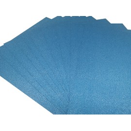 10 Sheets Glitter Card A4 250GSM Lake Blue Card-Stock Pale Blue No Powder Cardboard Paper.