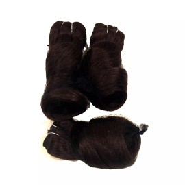 Hair Time 8" Loose Wave sew in 3 Bundle 100% Select Human Indian Hair Blend Color 4