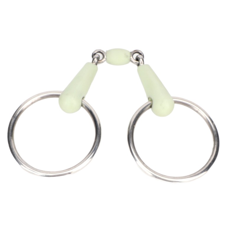 Horse Mouth Bit Stainless Steel Ring Middle Rubber Apple Flavour