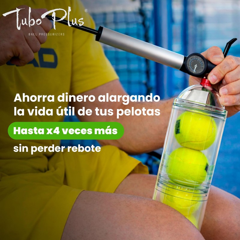 TUBOPLUS Paddle and Tennis Ball Pressurizer X4 Crystal with Pump