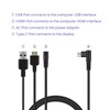 HUION CB01 3in1 HDMI Cable for Graphics Drawing Tablet Kamvas