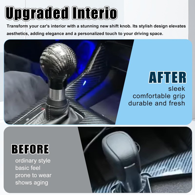 RYANSTAR RACING Carbon Fiber Shift Knob Gear Shifter Knobs with