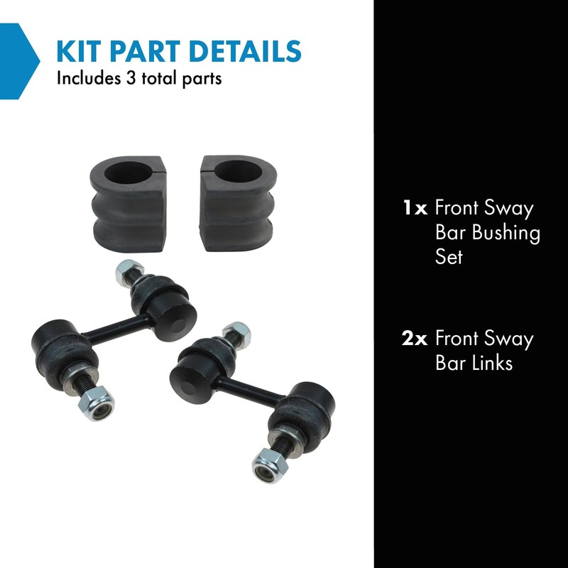 TRQ Front Suspension Kit Sway Bar Bushing Set Sway Bar