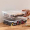 Hnonoxy Plastic Box with Lid, Plastic Storage Box Pens, Transparent