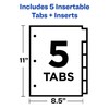 Avery 5-Tab Binder Dividers, Insertable Multicolor Big Tabs, 1 Set