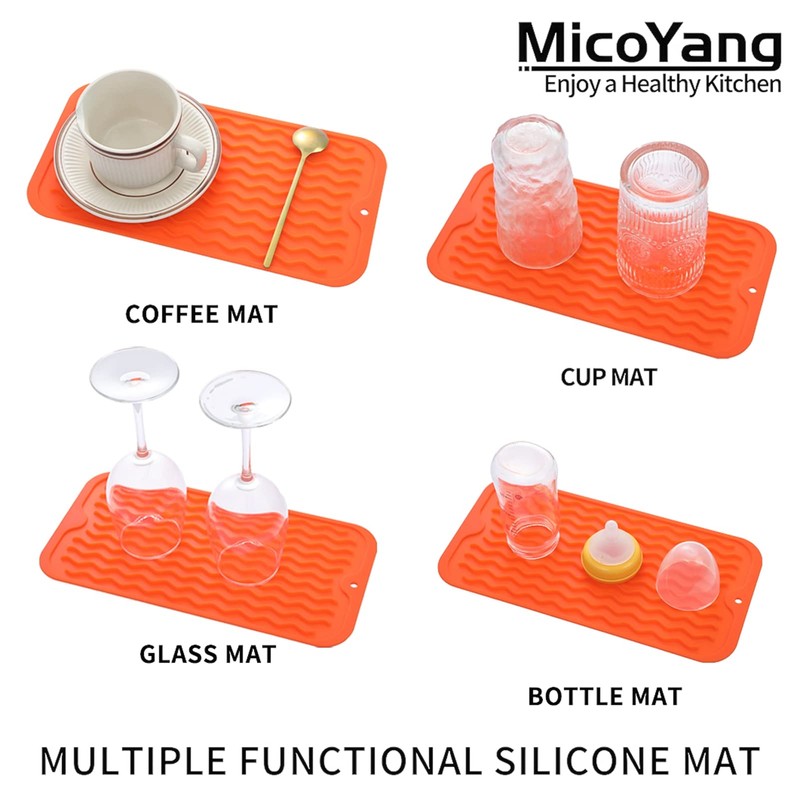 MicoYang Silicone Dish Drying Mat for Multiple Usage,Easy clean,Eco-friendly,Heat-resistant Silicone
