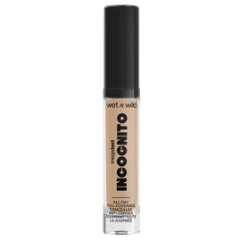 wet n wild, Megalast Incognito Full Coverage Concealer, Seamless, Highly Pigmented, Buildable, Medium to Full Coverage, Matte Finish, Nourishing & Moisturising, with Shea Butter, Medium Neutral