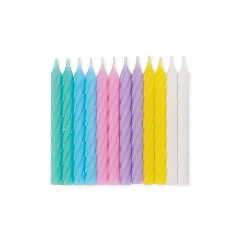 Unique Spiral Party Candles - 2.3" | Assorted Colors |