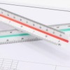 UQMIQURA 30 cm Scale Ruler, Plastic Scale Ruler, Triangular Ruler,