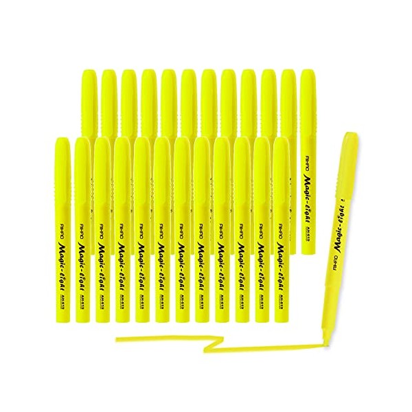 AIHAO Yellow Highlighters Markers, Chisel Tip Highlighter Pens, Pocket-Style, Fluorescent