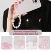 LUVI Beaded Phone Charm Lanyard Wrist Strap Love Heart Bow