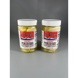 Bay View Packing Gourmet Original Salt N' Vinegar or Red Hot Pickled Eggs - Bar Food - Snacking - 4 Pack