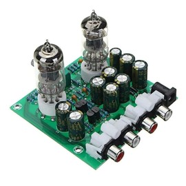 Amplifier Board Can Adjust Output Volume AC 12V 1A 6J1 Preamp Tube PreAmplifier Module Pre-Amp Headphone Bile Buffer Stereo Bass HiFi X10-D Safe and Durable
