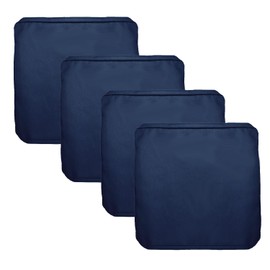 FLYMEI Patio Cushion Covers 18x18x2 Waterproof Outdoor Cushion Cover Replacement 4Packs Outdoor Seat Cushion Slipcover for Outdoor Rattan Chair Sofa, Blue