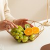 Soulnioi Fruit Bowl Geometric Fruit Basket Iron Storage Basket Decorative