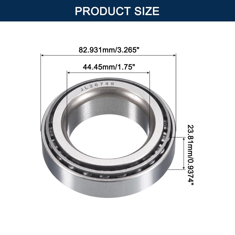 HIPicco 2 Pack JL26749/10 Tapered Roller Bearing Cone and Cup