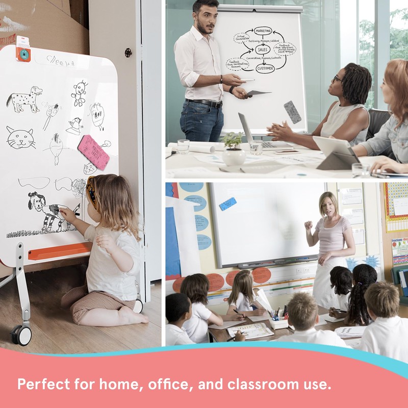 Smith’s® Large Magnetic Whiteboard Eraser | Extra-Strong Neodymium Magnet |