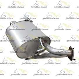 Exhaust Passenger-Side Muffler Compatible for 2014-2019 Infiniti Q70 5.6L | Stainless Steel | Northeastern Exhaust | Free Gasket Included | Automotive Replacement Part | Direct-Fit