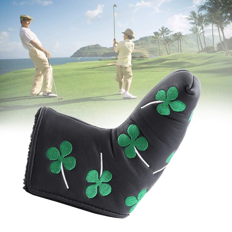 Putter Cover Clover Golf Headcover Blade Cover, Pu Four Leaf