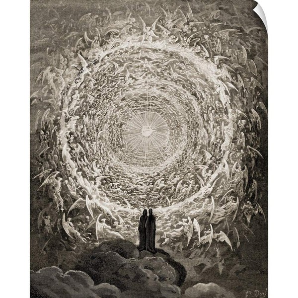CANVAS ON DEMAND Illustration for Paradiso by Dante Wall Decal,