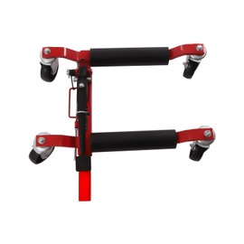 Heavy Duty Vehicle Positioning, Wheel Dolly Car Skate with Retractable Range 10.24-22.44in Red Black Steel Plastic, Hydraulic Wheel Dolly Tire Jack for Towing Companies Auto Repair Shops(1500 lbs)