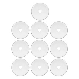 Garosa 10 Pcs 60 mm Rotary Cutting Blades Silver Alloy Steel Titanium Coated Straight Cutting Rotary Cutter Replacement Blades for Cutting Fabric, Sewing, Leather and Paper