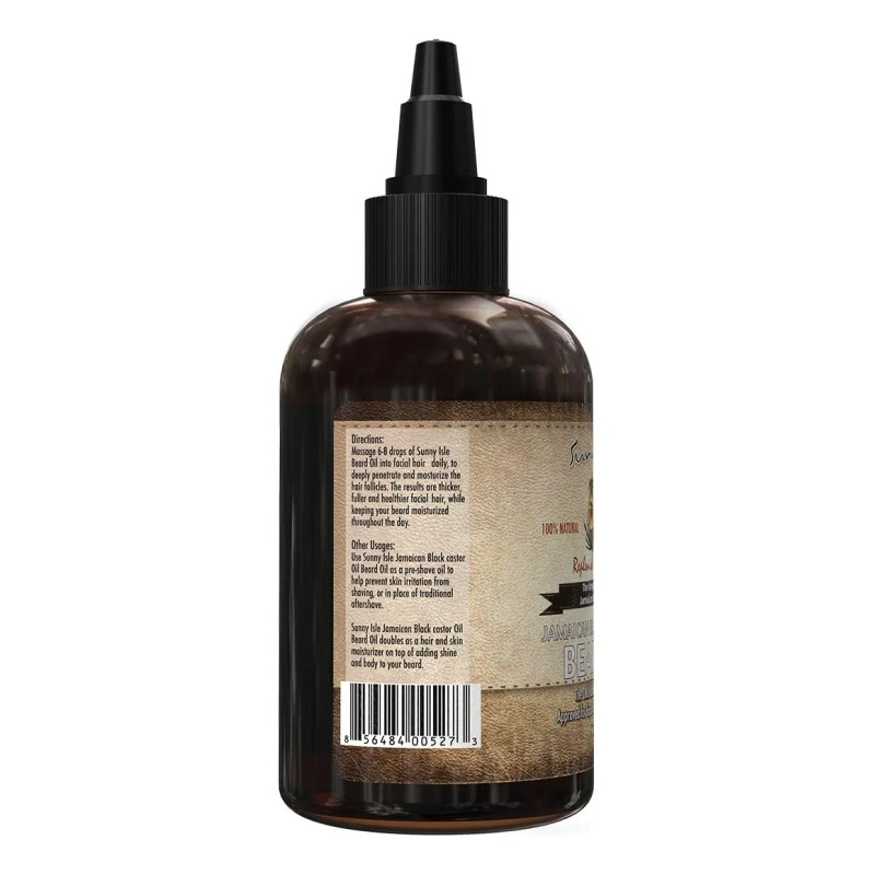 Sunny Isle Jamaican Black Castor Oil Barba Oil, 4 Oz.