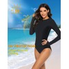 SELINK Women's Long Sleeve Rash Guard UV Protection Zipper Printed
