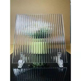 12'' Clear Acrylic Texture Background Sheet,2 PackTransparent Acrylic Wide Stripe Sheet for Photographer Props,Window Replacement, DIY/Jewel Display/Advertising/Decorate/Art Staffs (Wide Stripe)