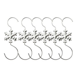 Ornament Hooks Electroplate Metal Wire Hooks Ornament Hangers with for Christmas Tree Decoration (Silver, 24)