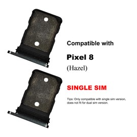 2 PCS for Pixel 8 Single SIM Card Tray Replacement, Single SIM Card Slot Holder Compatible with Pixel 8 (Hazel)