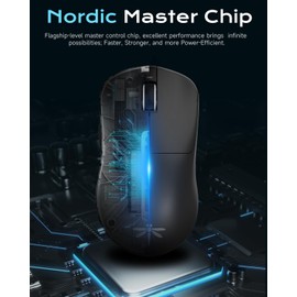 VGN Dragonfly F1 Pro Wireless Gaming Mouse - 49g Ultra-Lightweight, 26K DPI Optical Sensor, 6 Programmable Buttons, 65Hrs Battery, Esports Grade - Classic Black