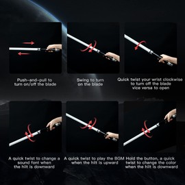 XenoSaber XRGB 3.0 Motion Control Dueling Light Saber for Adults, Sensitive Smooth Swing 16 Sound Fonts Light Saber with APP Control, Infinite Color Change, Rechargeable Aluminum Hilt