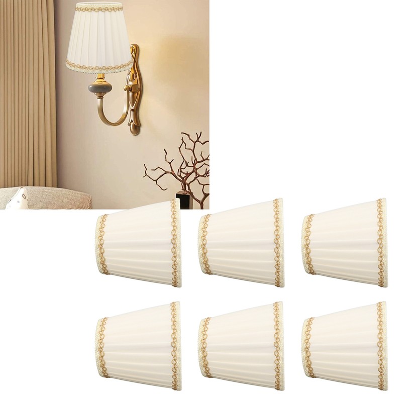 6PCS Set Small Lamp Shade Modern Style Cloth Clip On