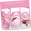 TOVINANNA 2Pcs Pink Crystal Nail Art Cleaning Cup with Lid