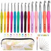 BCMRUN Crochet Hooks Set,14 PCS Ergonomic Soft Grip Handles Knitting