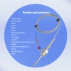 CGELE K-Type Thermocouple Temperature Sensors NPT 1/2"(5×50MM)0~600℃，2M/6.6Ft Wire Probe Length