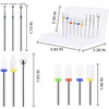 Nail Drill Bits Sets,10pcs Professional 3/32" Diamond Cuticle Electric Nail