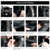 XUKEY Beige Leather DIY Car Steering Wheel Cover Breathable Non-slip
