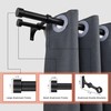 Lwiiom Double Curtain Rods with Aluminum End Cap and Full