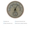 Thermometer Hygrometer with Gold Dial Garden Greenhouse Office Temperature Humidity