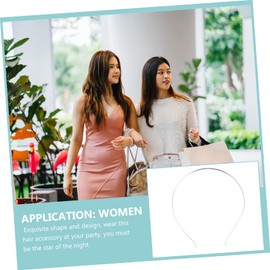 Gatuida 12pcs Elegant Stainless Steel Hair Bands for Women Silver Headbands DIY Accessories for Stylish Looks for Everyday Wear and Special Occasions